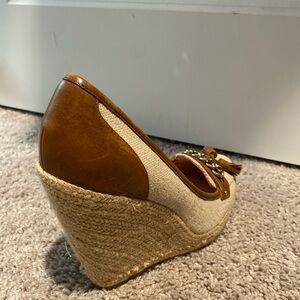 Aldo Tan and Cream Wedge Espadrilles